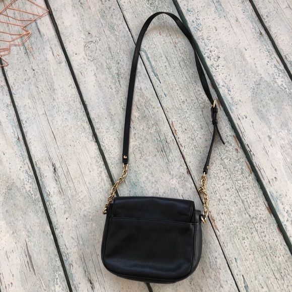 Banana Republic black cow leather purse crossbody bag Small chain neutral Womens - Picture 9 of 9
